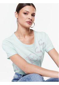 Guess T-Shirt Benita W3RI27 JA914 Zielony Regular Fit. Kolor: zielony. Materiał: bawełna #3