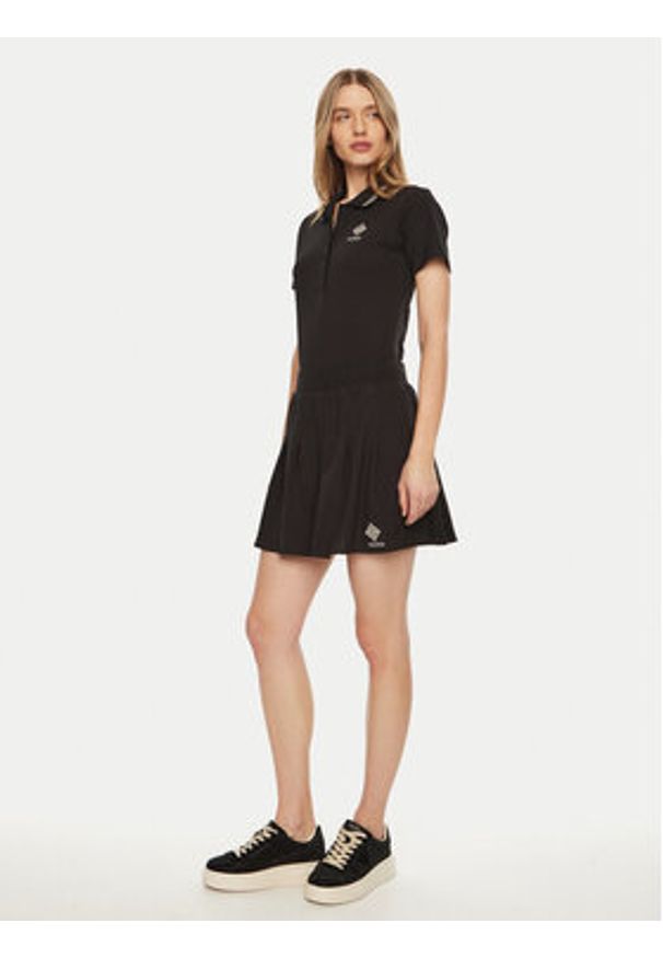 Guess Spódnica mini V5RD00 KCOK1 Brązowy Regular Fit. Kolor: brązowy. Materiał: bawełna
