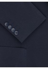 Pako Lorente - PAKO LORENTE - Granatowa dzianinowa marynarka męska. Okazja: na co dzień. Kolor: niebieski. Materiał: dzianina. Sezon: wiosna. Styl: casual #5