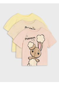 Sinsay - Koszulki 3 pack Pokémon - żółty. Kolor: żółty