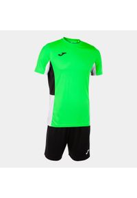 Zestaw Sportowy Joma Danubio II Fluorescencyjna Zielen i Czerń. Kolor: niebieski, czarny, wielokolorowy. Materiał: poliester. Sport: fitness, piłka nożna
