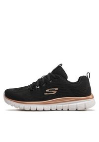 skechers - Skechers Sneakersy 12615/BKGD Czarny. Kolor: czarny. Materiał: materiał #6