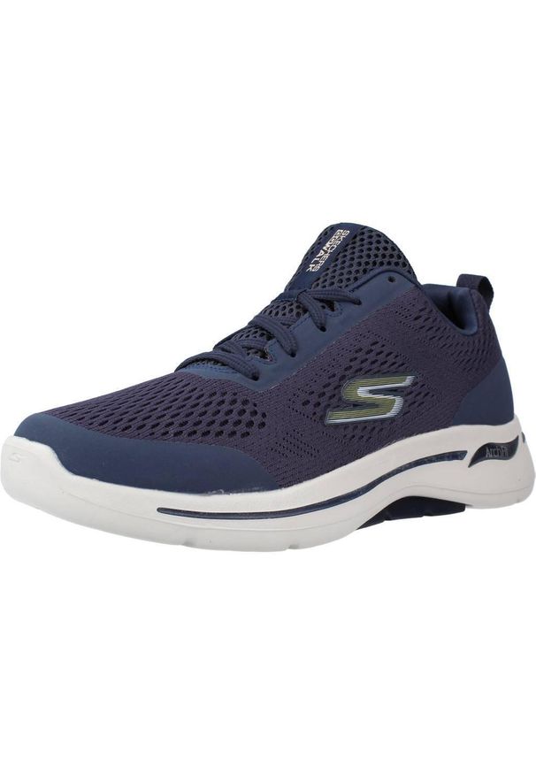 skechers - Buty SKECHERS GO WALK ARCH FIT-IDYLLIC Niebieski. Kolor: niebieski. Materiał: materiał, syntetyk, tkanina. Sport: turystyka piesza