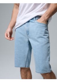 Sinsay - Szorty jeansowe - niebieski. Kolor: niebieski. Materiał: jeans