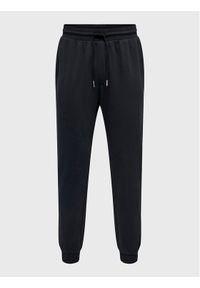 Only & Sons Spodnie dresowe Ron 22024210 Czarny Regular Fit. Kolor: czarny. Materiał: bawełna, dresówka #1