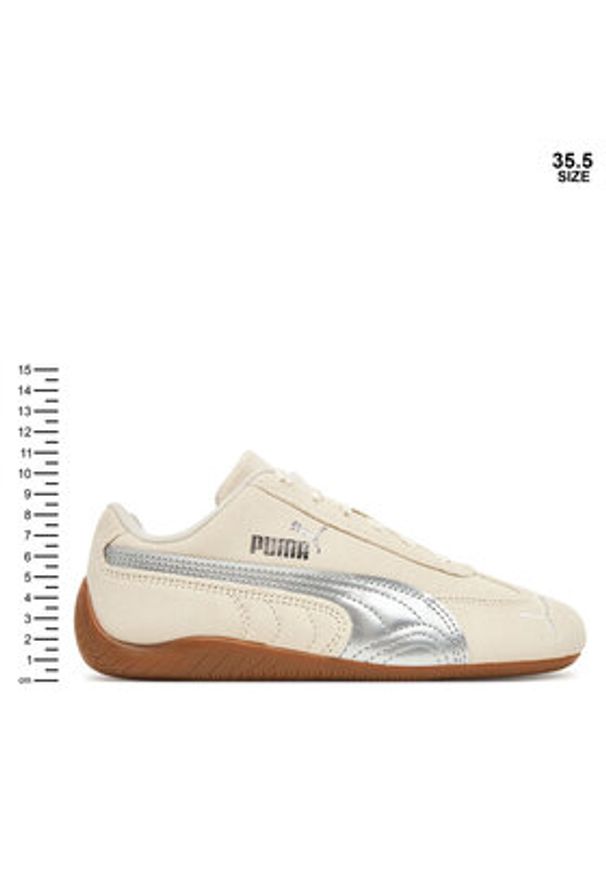 Puma Sneakersy Speedcat Metallic Jr 404113 01 Beżowy. Kolor: beżowy. Materiał: skóra, zamsz