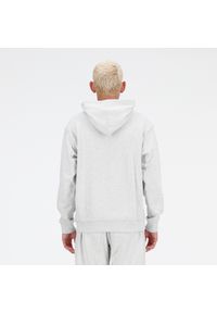 Bluza męska New Balance MT41534AHH – szara. Typ kołnierza: kaptur. Kolor: szary. Materiał: jeans, bawełna, dresówka, prążkowany. Wzór: haft. Sport: fitness #4