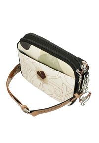 Biało-Pomarańczowa Torebka Damska Anekke Edycja Limitowana. Kolor: biały. Wzór: nadruk. Dodatki: z breloczkiem. Styl: elegancki, casual. Rodzaj torebki: na ramię #6