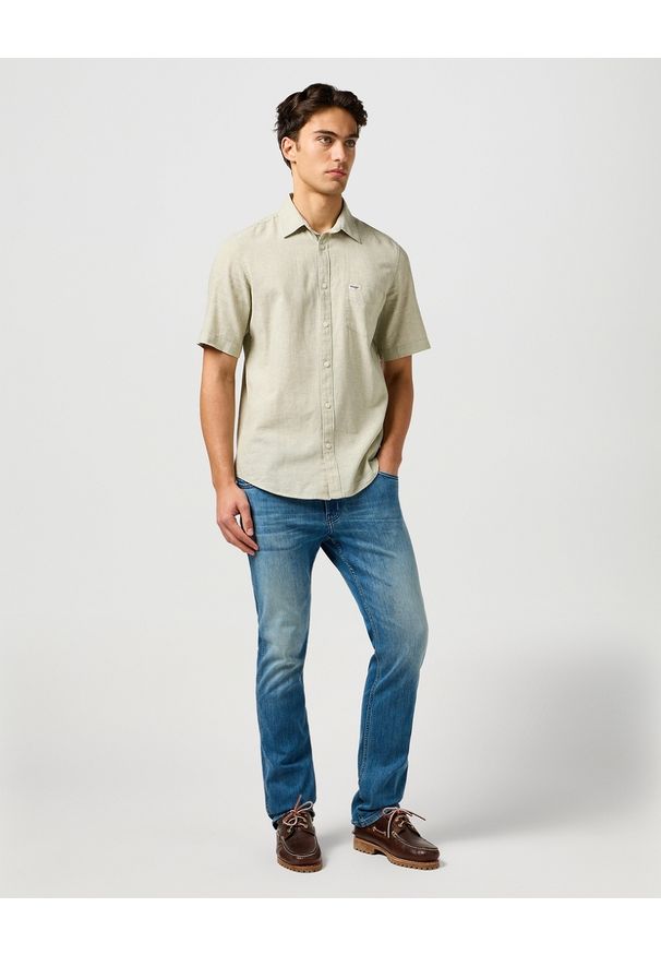 Wrangler - MESKA KOSZULA WRANGLER SS 1 PKT SHIRT TEA 112362730