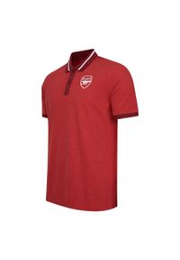 ARSENAL - Polo męskie Arsenal. Typ kołnierza: polo. Kolor: czerwony