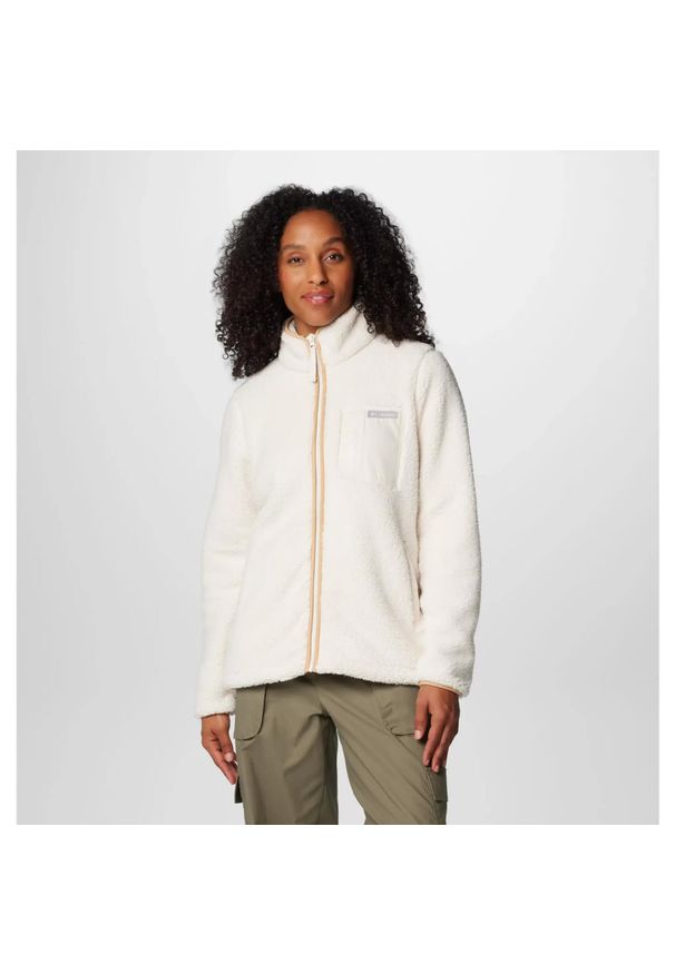 columbia - Sweter Damski Columbia West Bend II. Kolor: beżowy, wielokolorowy, biały. Materiał: polar. Sezon: jesień. Sport: turystyka piesza