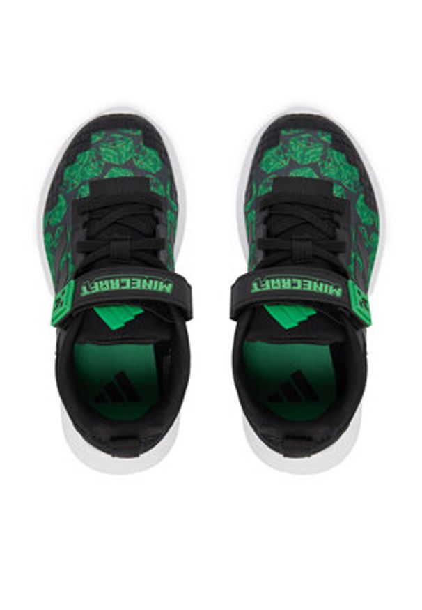 Adidas - adidas Sneakersy Minecraft Fortarun 4.0 JR1943 Czarny. Kolor: czarny. Materiał: materiał