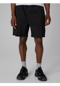 4f - 4F Spodenki tkaninowe męskie - czarne S. Okazja: na spacer, na co dzień. Kolor: czarny. Materiał: tkanina. Styl: casual #2