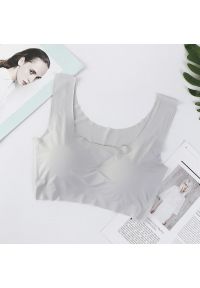 Intica - Biustonosz bezszwowy push-up z usztywnieniem Haruko. Kolor: szary. Materiał: materiał. Rodzaj stanika: push-up