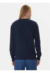 Calvin Klein Sweter LV04LB327G Granatowy Regular Fit. Kolor: niebieski. Materiał: bawełna
