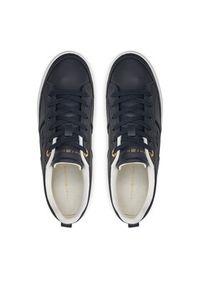 TOMMY HILFIGER - Tommy Hilfiger Sneakersy Essential Vulc Sneaker Monogram FW0FW07945 Granatowy. Kolor: niebieski. Materiał: skóra