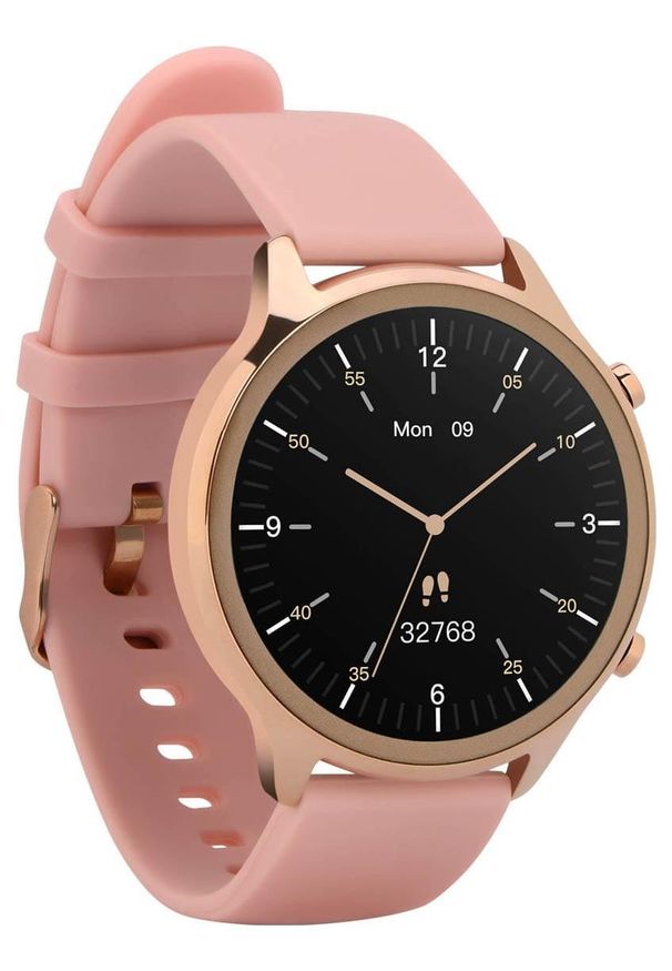 GARETT - Smartwatch Garett Veronica złoto-różowy. Rodzaj zegarka: smartwatch. Kolor: różowy, złoty, wielokolorowy. Materiał: tworzywo sztuczne. Styl: sportowy, elegancki, wizytowy