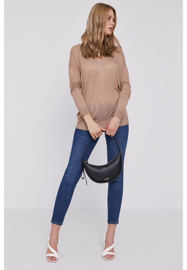 Kate Spade - Torebka skórzana. Kolor: czarny. Materiał: skórzane. Rodzaj torebki: na ramię