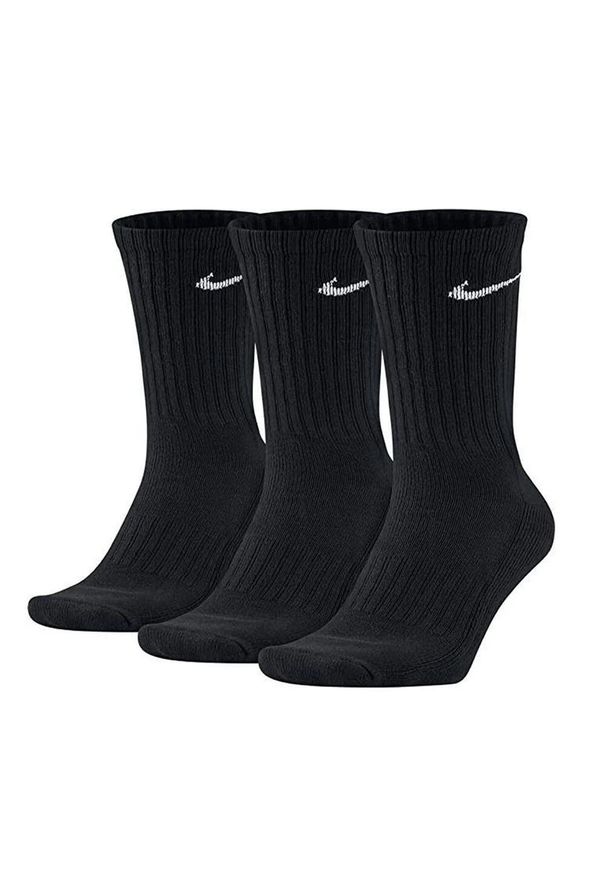 Nike - Bawełniane Skarpetki Unisex Dla Dorosłych (zestaw 3 Sztuk). Kolor: czarny. Materiał: bawełna. Sport: turystyka piesza