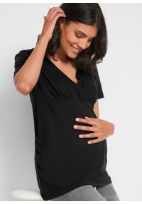Shirt i top ciążowy i do karmienia piersią (2 części) bonprix czarny. Kolekcja: moda ciążowa. Kolor: czarny #2