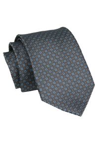 Męski Krawat - Brązowy, Drobny Wzór - Angelo di Monti. Kolor: brązowy, wielokolorowy, beżowy. Materiał: tkanina. Styl: elegancki, wizytowy #1