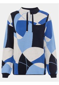 Olsen Sweter 11004136 Niebieski Regular Fit. Kolor: niebieski. Materiał: bawełna