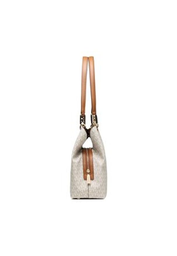 MICHAEL Michael Kors Torebka Kensington 30F3G8KT7B Écru. Kolor: kremowy. Materiał: skórzane