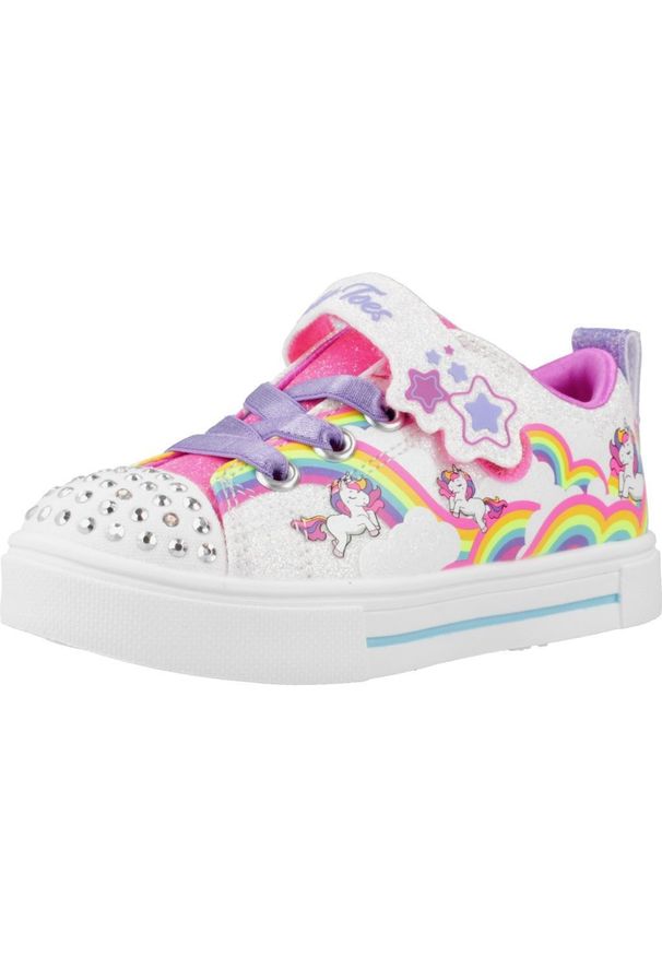 skechers - Buty Córka Skechers Twinkle Sparks wielokolorowy. Kolor: biały. Model: Skechers Sport. Sport: turystyka piesza