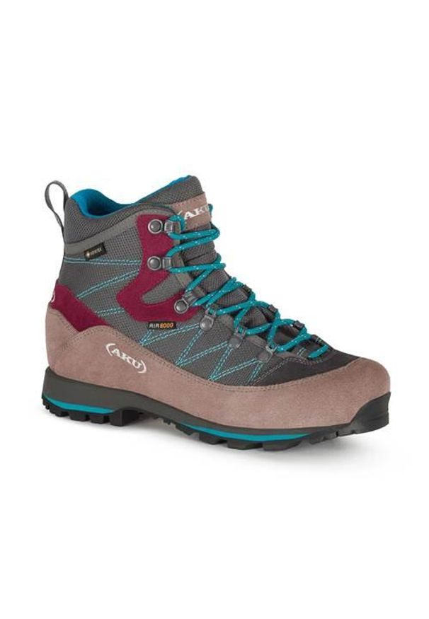 Buty trekkingowe damskie Aku Trekker Lite Iii Wide Gtx. Wysokość cholewki: za kostkę. Zapięcie: sznurówki. Kolor: wielokolorowy. Materiał: zamsz, syntetyk, tkanina, materiał. Szerokość cholewki: normalna. Styl: sportowy