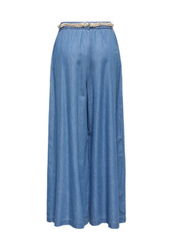 only - ONLY Spodnie materiałowe Bea Hw 15375507 Niebieski Wide Leg. Kolor: niebieski. Materiał: bawełna