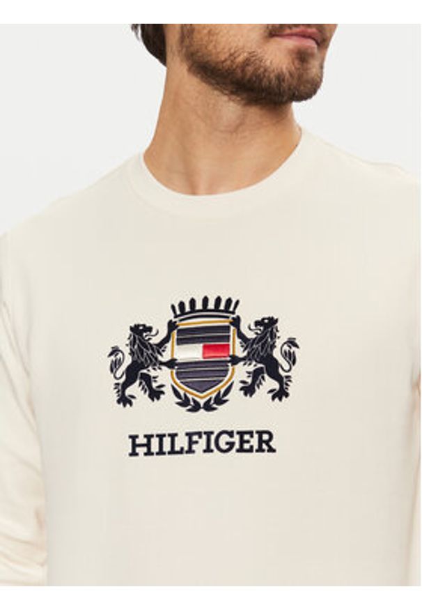 TOMMY HILFIGER - Tommy Hilfiger Bluza Icon MW0MW38349 Écru Regular Fit. Materiał: bawełna