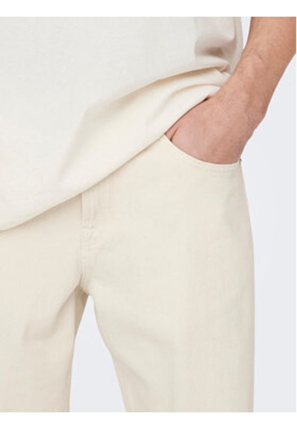 Only & Sons Jeansy 22025917 Biały Loose Fit. Kolor: biały