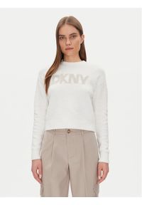 DKNY Sweter DJ4R0424 Écru Regular Fit. Materiał: bawełna