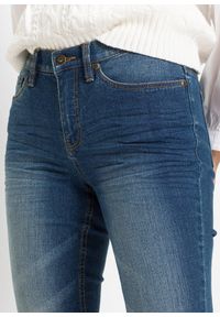 bonprix - Dżinsy Skinny, mid waist, krótsze nogawki. Kolor: niebieski. Długość: krótkie #3