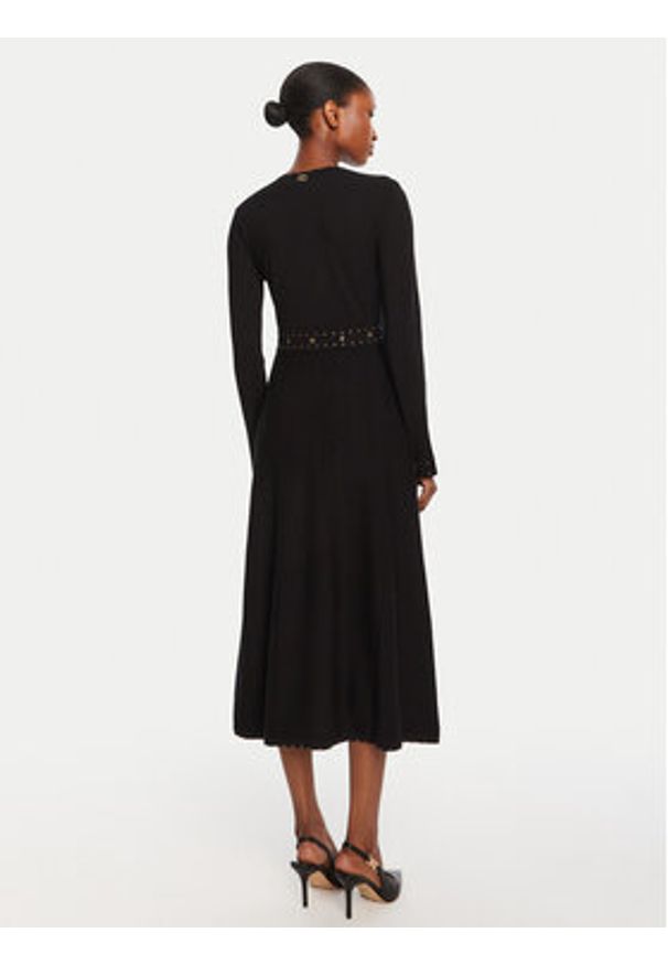 TwinSet - TWINSET Sukienka dzianinowa 252TP3271 Czarny Regular Fit. Kolor: czarny. Materiał: syntetyk