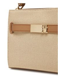 TOMMY HILFIGER - Tommy Hilfiger Torebka Th Heritage Mini Satchel Canvas AW0AW17406 Beżowy. Kolor: beżowy #5