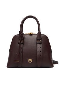 Pinko - PINKO Torebka Bowling Bag Medium AI 25-26 PLTT 105906 A0QO Bordowy. Kolor: czerwony. Materiał: skórzane #5