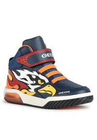 Geox Sneakersy J Inek Boy J369CB 0BU11 C0659 M Granatowy. Kolor: niebieski. Materiał: skóra