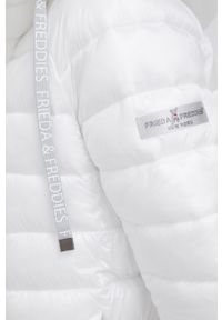 Frieda & Freddies Kurtka damska kolor biały przejściowa. Okazja: na co dzień. Typ kołnierza: kaptur. Kolor: biały. Materiał: materiał. Styl: casual #5