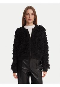 French Connection Kardigan 78ZBU Czarny Regular Fit. Kolor: czarny. Materiał: syntetyk #1