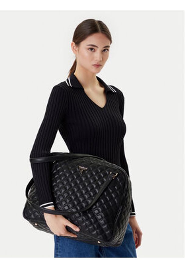 Guess Torba Giully TravelTWQN87 48916 Czarny. Kolor: czarny. Materiał: skóra