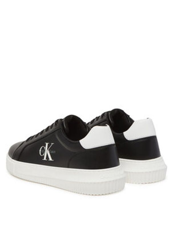 Calvin Klein Jeans Sneakersy Chunky Cupsole Mono YM0YM01317 Czarny. Kolor: czarny. Materiał: skóra