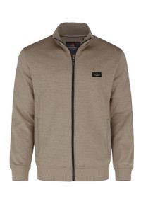 Volcano - Bluza ze stójką B-WILL. Okazja: na co dzień. Typ kołnierza: kołnierzyk stójkowy. Kolor: beżowy. Materiał: jeans, prążkowany, dzianina. Wzór: gładki. Styl: klasyczny, sportowy, casual