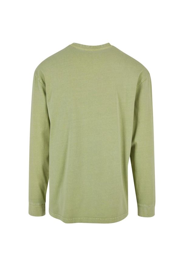 Urban Classics - Męska Bluzka Z Długim Rękawem Acid Wash Heavyweight Boxy. Kolor: zielony. Długość rękawa: długi rękaw. Długość: długie