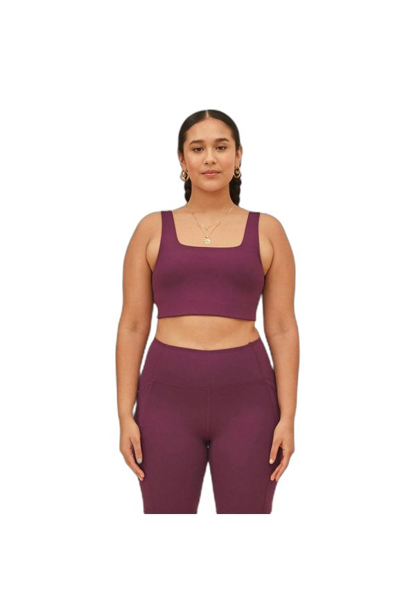 GIRLFRIEND COLLECTIVE - Kobiałka z kwadratowym dekoltem Girlfriend Collective Tommy. Kolor: wielokolorowy, fioletowy, czerwony