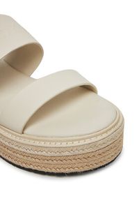 Calvin Klein Espadryle Flatform Wedge Slide - He HW0HW02374 Écru. Materiał: skóra #4