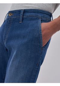Big-Star - Spodnie chinosy męskie jeansowe niebieskie Logan 482. Kolor: niebieski. Styl: klasyczny #6