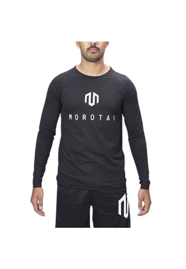 MOROTAI - Koszulka treningowa męska Morotai Performance Bonded Longsleeve. Kolor: czarny. Materiał: poliester, elastan. Długość rękawa: długi rękaw. Styl: sportowy
