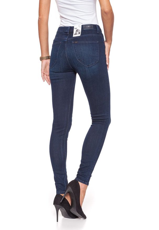 Lee - SPODNIE DAMSKIE LEE SCARLETT HIGH MIDNIGHT WORN L626KJMA. Stan: podwyższony