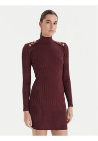 Marciano Guess Sukienka dzianinowa 5BGK52 5881Z Bordowy Slim Fit. Kolor: czerwony. Materiał: wiskoza #1